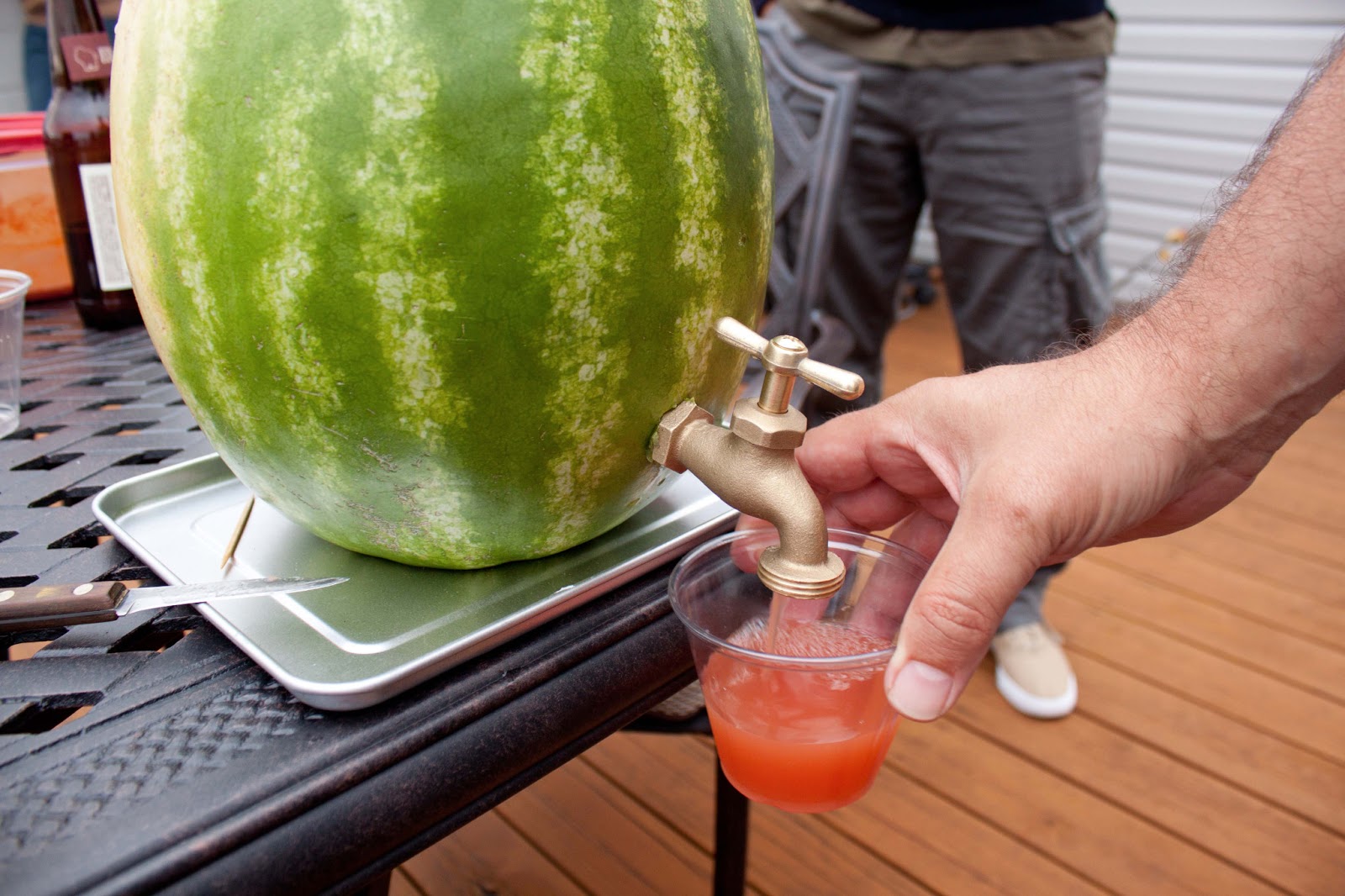 Fat and Happy Blog Watermelon Beverage Dispenser aka Cocktail Keg aka