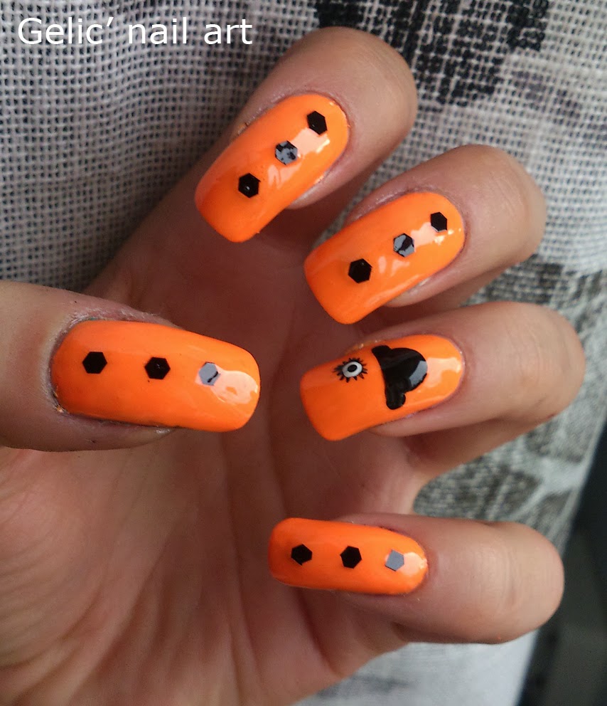 Gelic' nail art 31DC2013 Day 23; A Clockwork Orange nail art