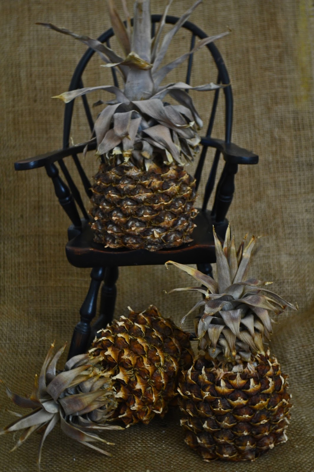 Village Folk Art *** Prim dried PineappleDirections