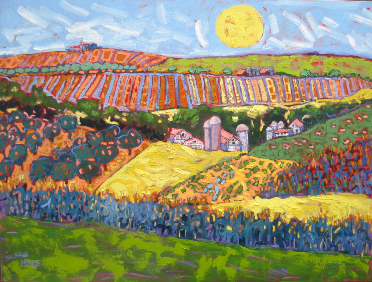 susan hale landscape paintings PLYMOUTH ART GALLERY SHOW