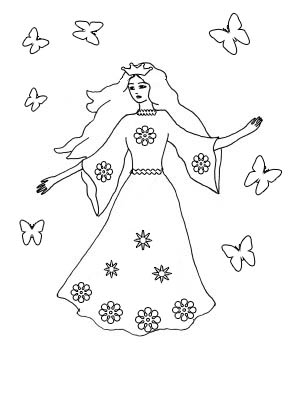 Princess dress coloring pages ~ Elena reviews