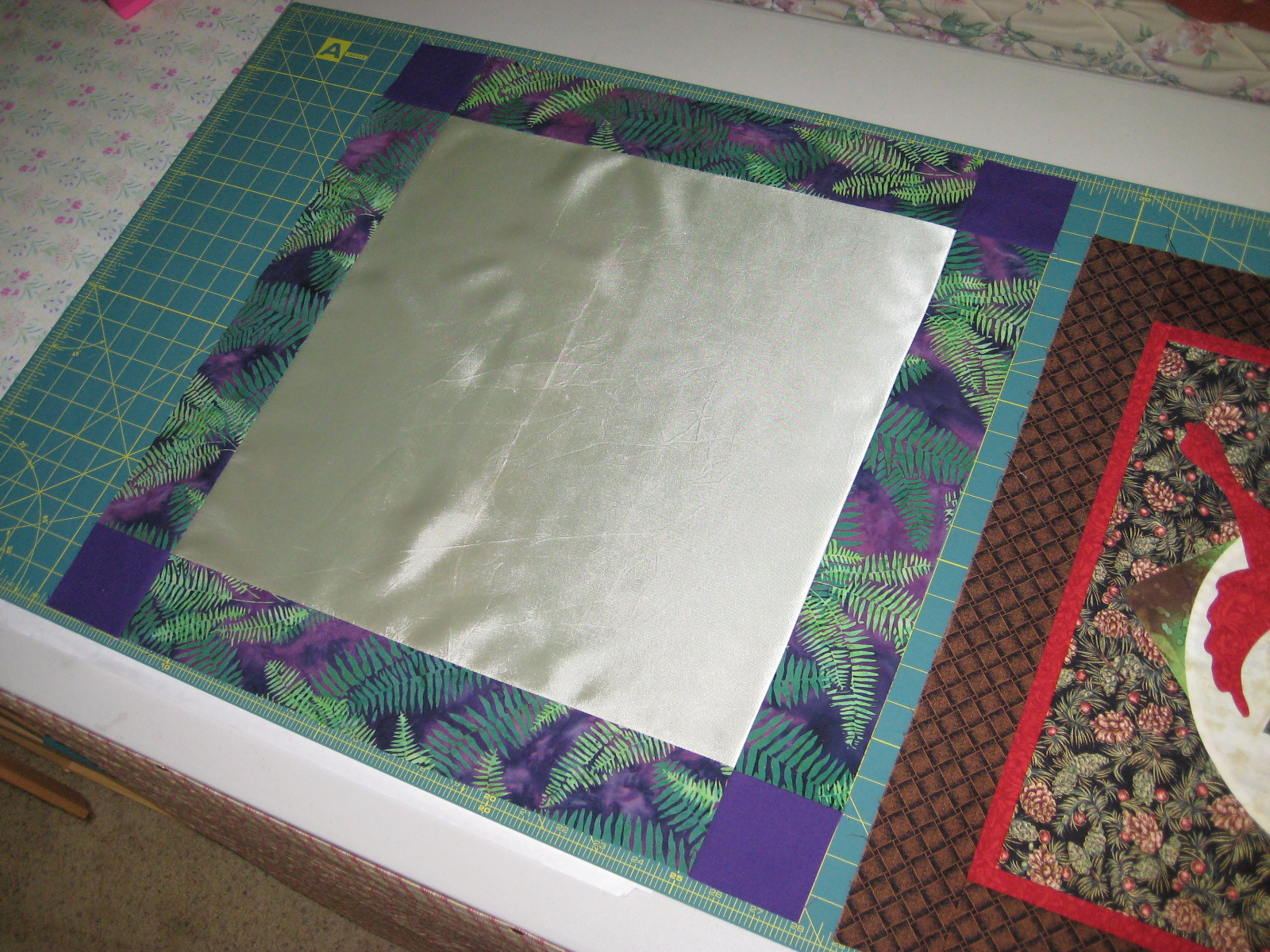 Quilt to the Edge.... Preparing satin fabric for quilting