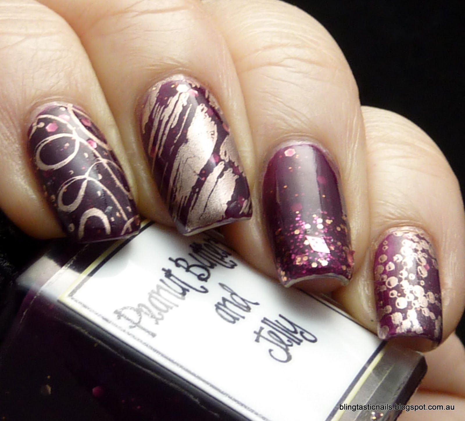 Jas's Blingtastic Nails Whimsical Ideas by Pam Peanut Butter and Jelly