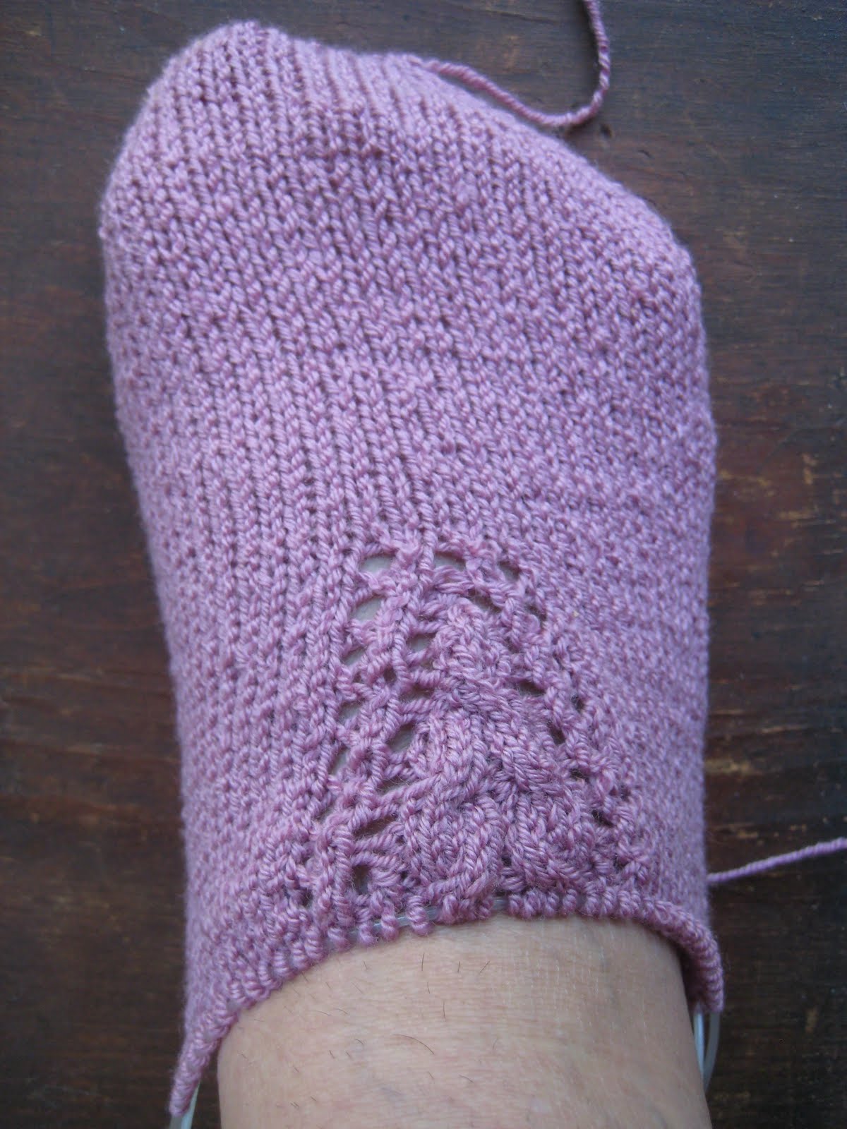 DestiKNITions Knit Along Arched Gusset Sock from FiberWild Day 3