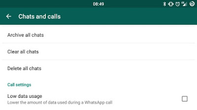 WhatsApp Lower data consumption in WhatsApp calls