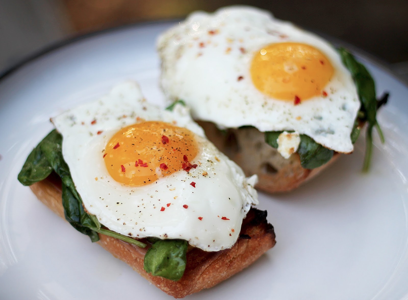 The Dinner Club Egg, Prosciutto and Gruyere Tartine