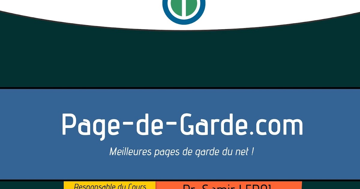 Page de Garde à 4 couleurs format Word 2003  2007  2010  Page de Garde