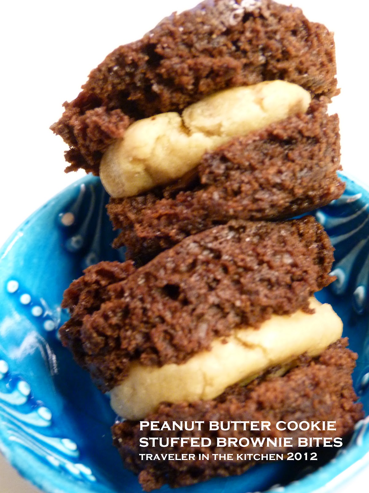 Traveler In The Kitchen Peanut Butter Cookie Dough Brownie Bites