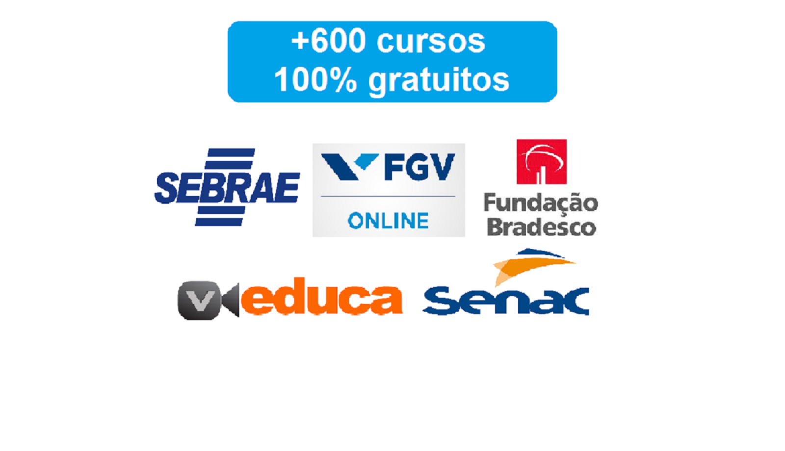 Mais de 600 cursos 100% gratuitos com certificado em diversas áreas de atuação
