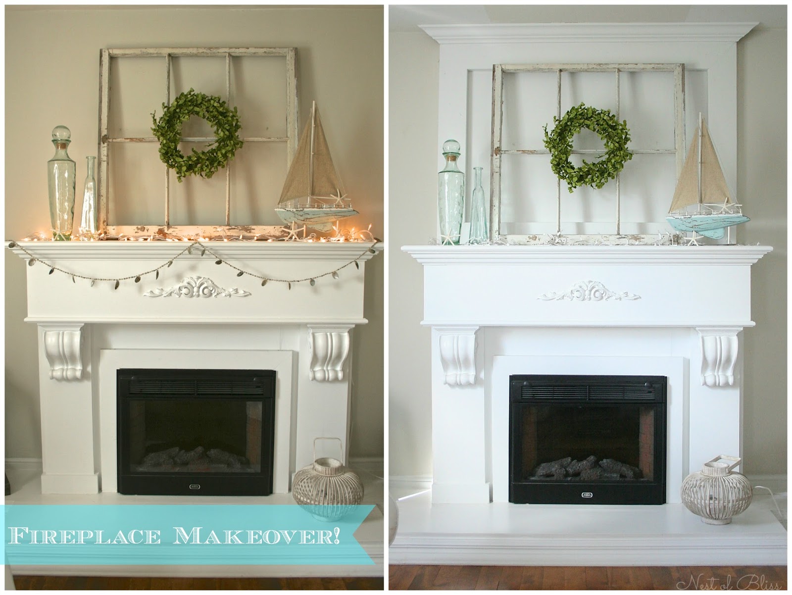 Fireplace Mantel Makeover Nest Of Bliss
