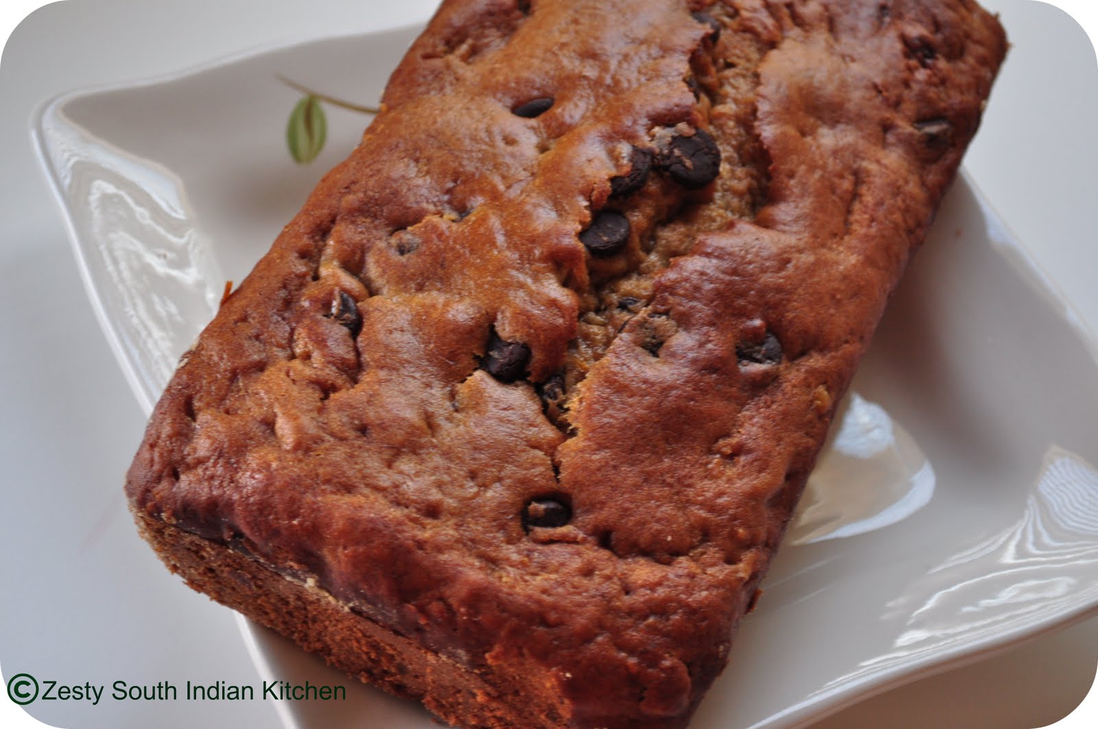 Olive Oil Chocolate Chips Banana Bread Zesty South Indian Kitchen