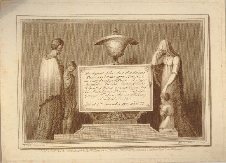 The Victorian Mourning Blog Monument For Princess Charlotte 1817