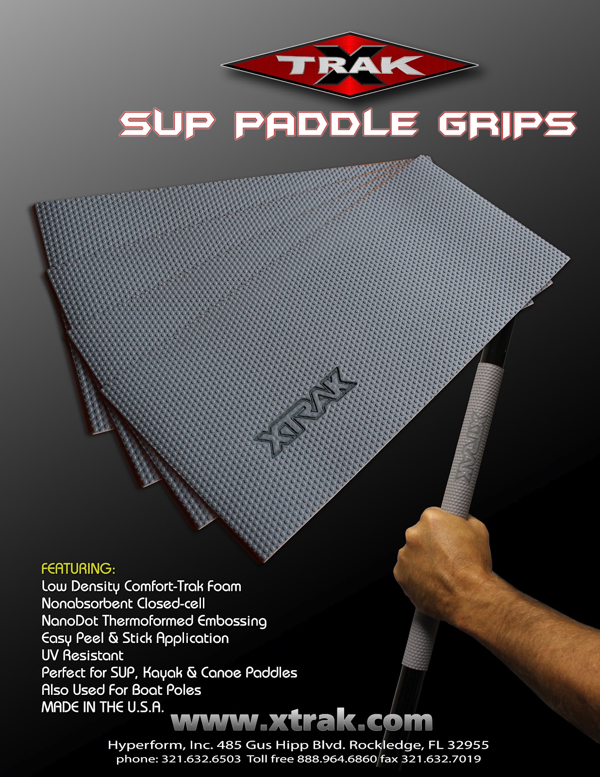 XTRAK Surfing Accessories SUP Paddle Grips Now Available