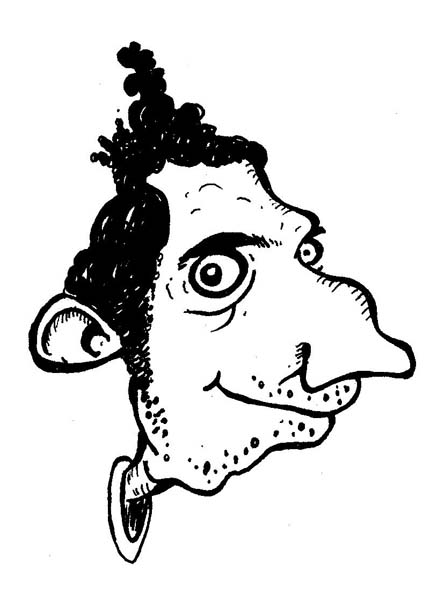 Face O' Comics: Funny Cartoon Face with Wild Hair do