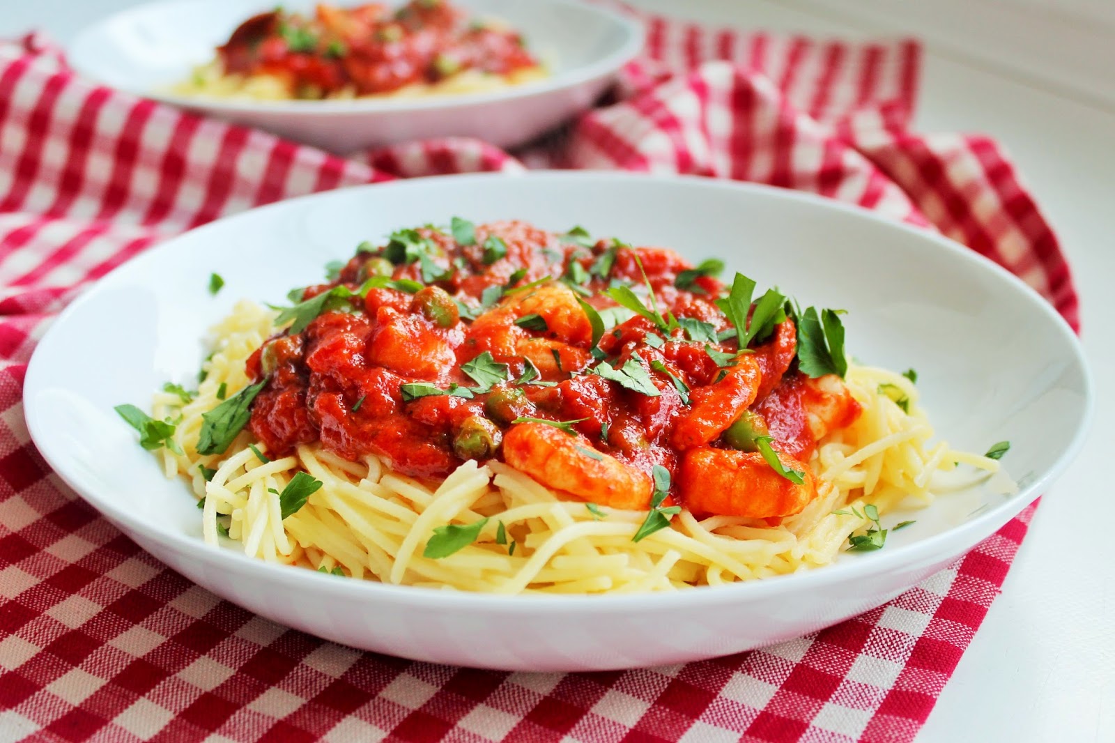 Delicious & Gluten Free GF Chorizo & King Prawn Spaghetti