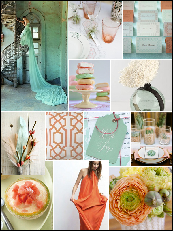 Live, Life, Love and Laughter Pretty corals and seafoam green