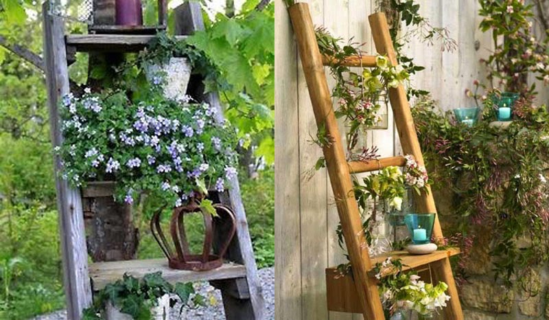 Escaleras viejas para decorar, ideas creativas que cambiaran el ... Jardín creativo Decoración