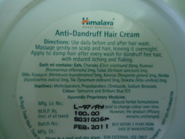 Himalaya Anti Dandruff Hair Cream Review