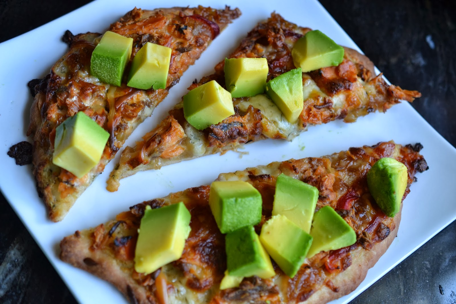 Greedy Girl Red Salmon Flatbread Pizza