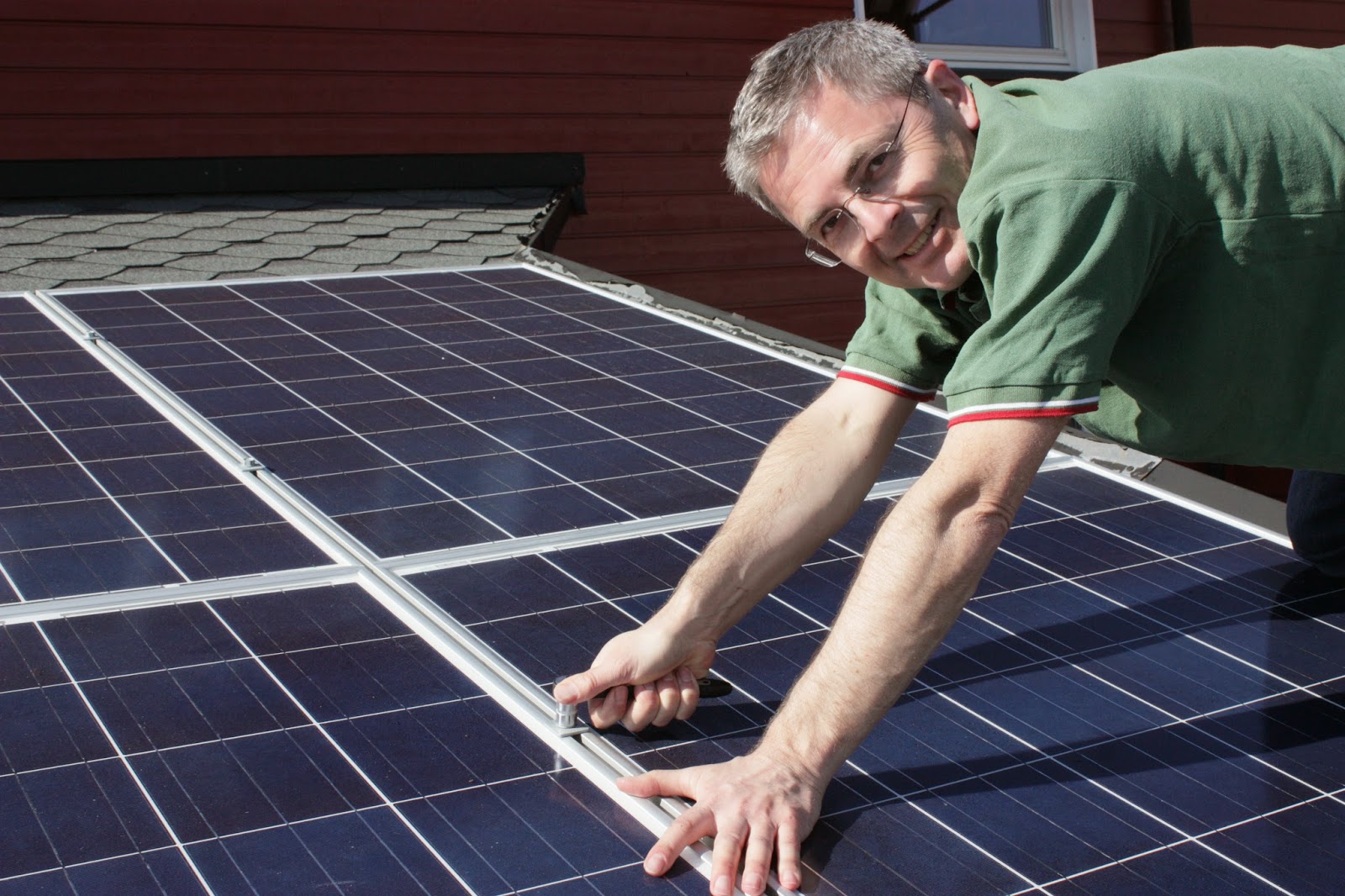 Finaly some solar panels on our roof in Norway The final bolt in our installation in Norway