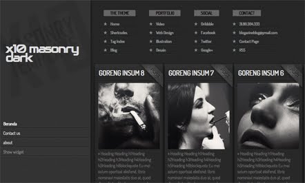 x10 Masonary Dark Blogger Template x10 Masonary Dark Blogger Template