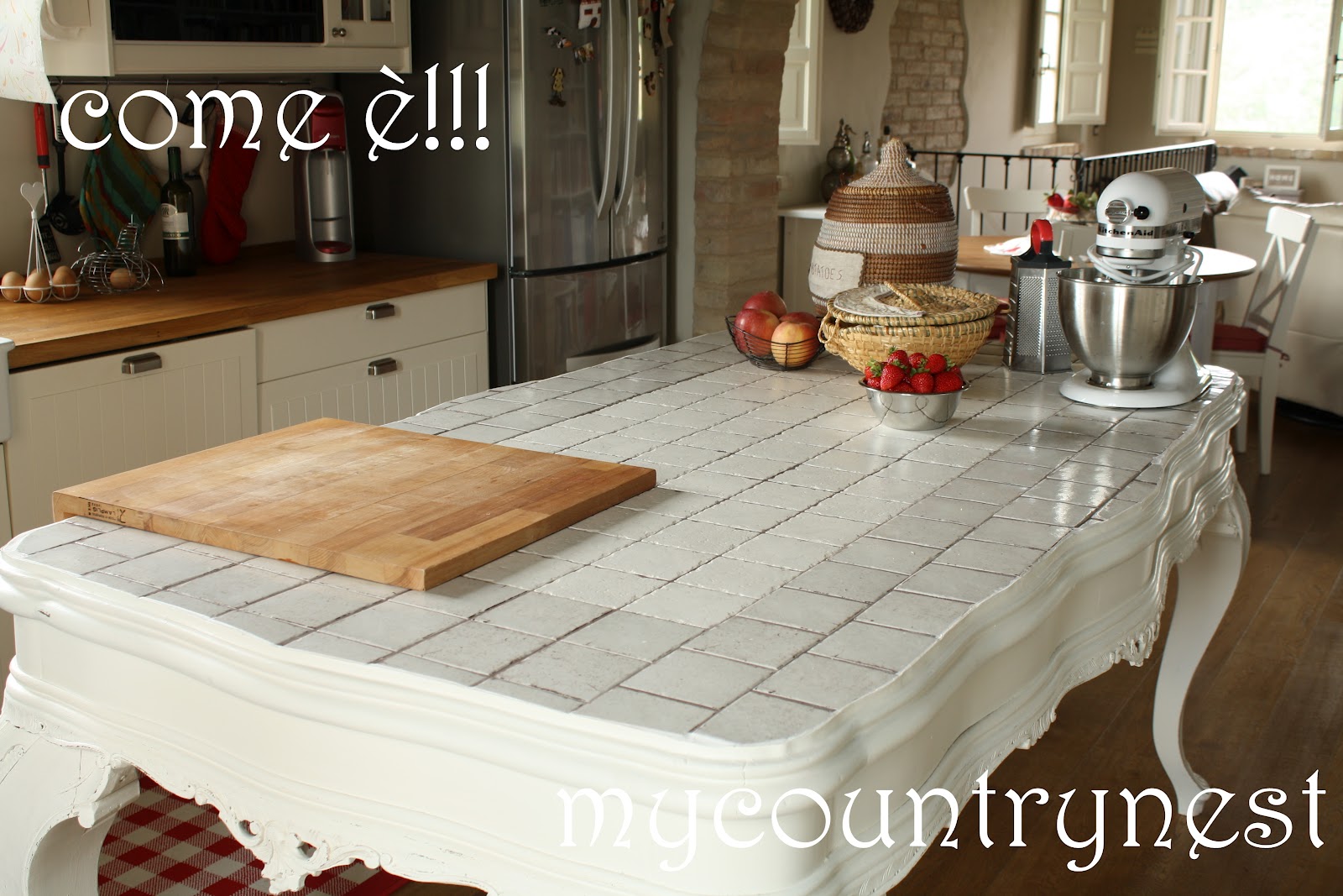 My country nest: recupero in cucina: isola e rastrelliera per ...