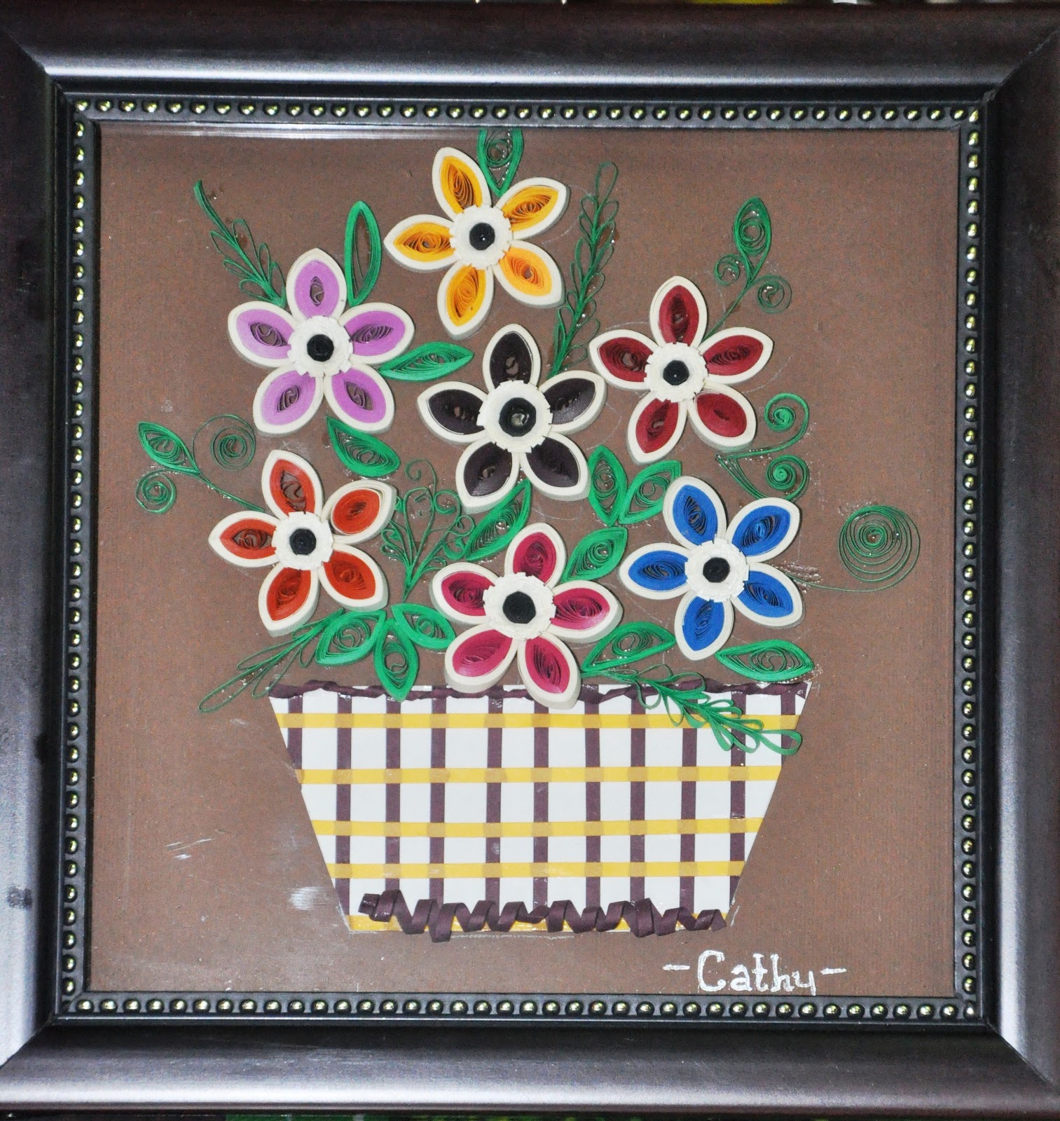 Vidhu Creations A New Quilled Frame Flower Basket