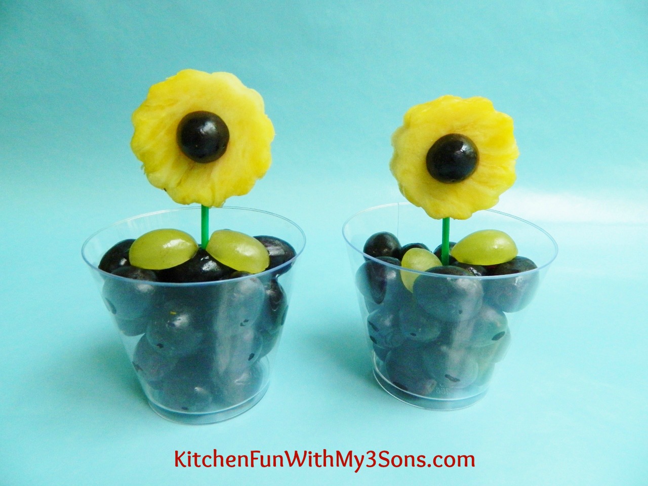 Kitchen Fun With My 3 Sons Easy Fruit Sun Flower Snack for Mother's Day!