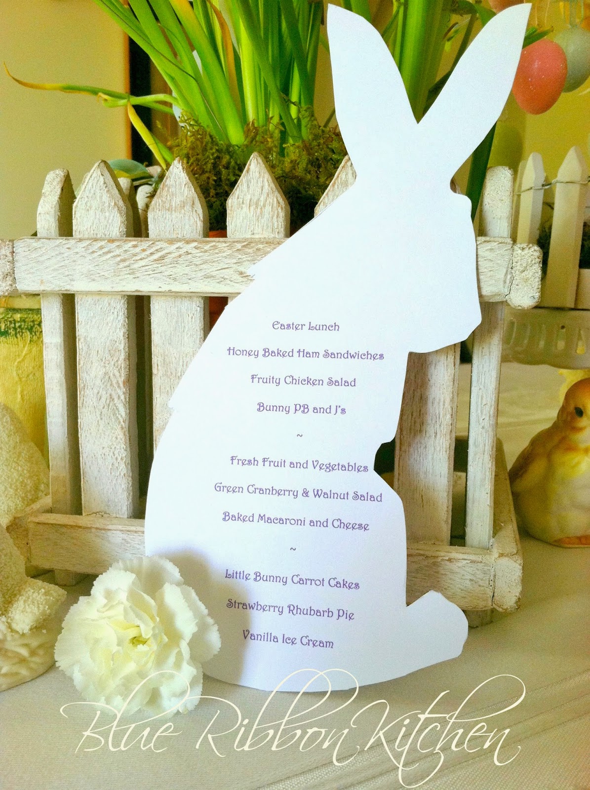 easter menu template