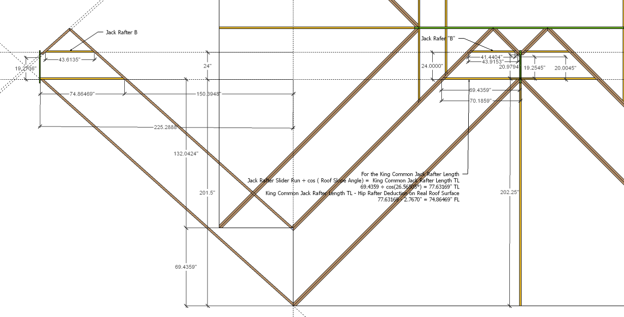 Roof Framing Geometry Hip & Valley Roof Framing Example 1