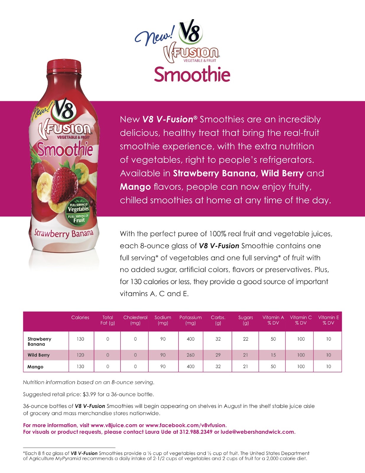 V8 Smoothie Review and Vera Bradley Giveaway