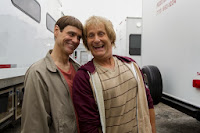 Jim Carrey and Jeff Daniels on the set of Dumb and Dumber To