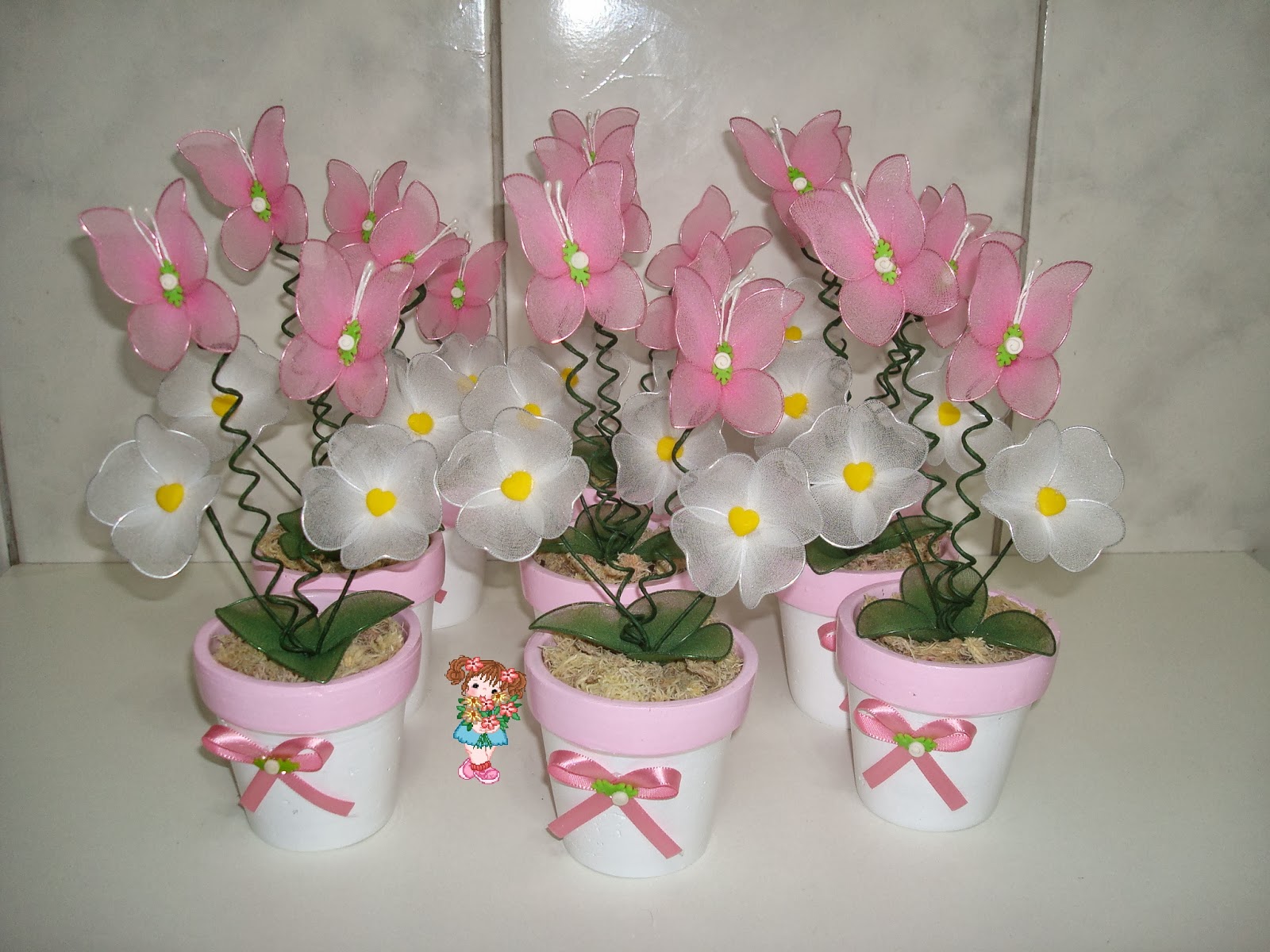 Decoraç u00e3o de mesa de festa infantil Jardim Encantado das Borboletas Enfeite De Jardin ~ Decoraç u00e3o de mesa de festa infantil Jardim Encantado das Borboletas