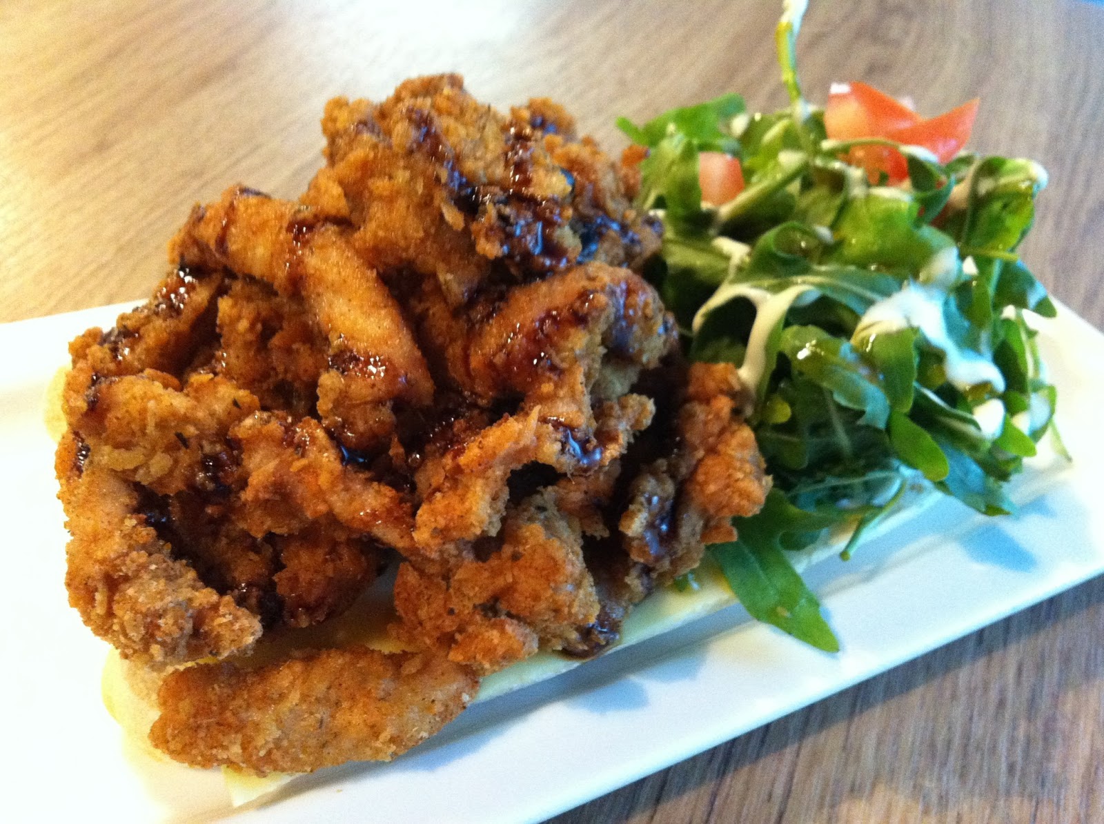 Street Food Warms Your Heart Cajun Chicken Salad Kraze Burgers at Plaza Singapura