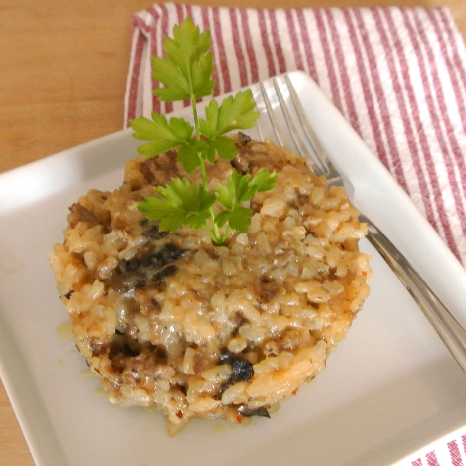 Mom, What's For Dinner? Italian Sausage and Mushroom Risotto