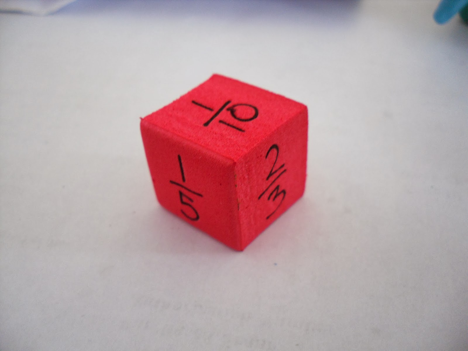 Math Home Classroom Resource 1/6~1/3~1/2~2/3~5/6~1 NEW Set of 6 FRACTION DICE 