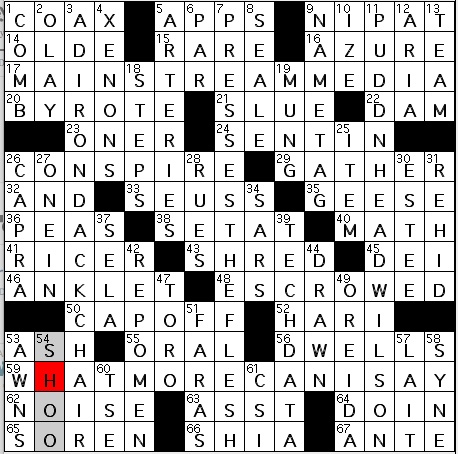 Rex Parker Does the NYT Crossword Puzzle: Botanical opening / FRI