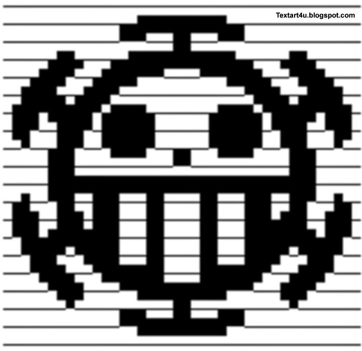 Cool Line Designs Copy And Paste : One piece heart pirates ascii art copy paste cool