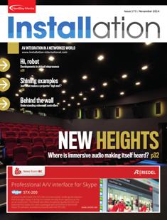 Installation 173 - November 2014 | ISSN 2052-2401 | TRUE PDF | Mensile | Professionisti | Tecnologia | Audio | Video | Illuminazione
Installation covers permanent audio, video and lighting systems integration within the global market. It is the only international title that publishes 12 issues a year.
The magazine is sent to a requested circulation of 12,000 key named professionals. Our active readership primarily consists of key purchasing decision makers including systems integrators, consultants and architects as well as facilities managers, IT professionals and other end users.
If you’re looking to get your message across to the professional AV & systems integration marketplace, you need look no further than Installation.
Every issue of Installation informs the professional AV & systems integration marketplace about the latest business, technology,  application and regional trends across all aspects of the industry: the integration of audio, video and lighting.