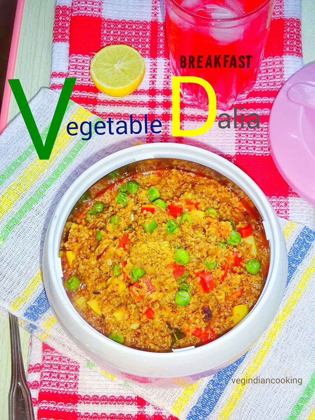 Veg Indian Cooking Dalia Upma