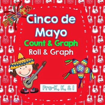Always Free Cinco de Mayo Count and Graph and Roll and Graph for K-1