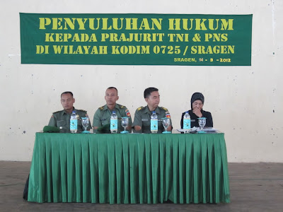 PENYULUHAN HUKUM DI KODIM 0725/SRAGEN