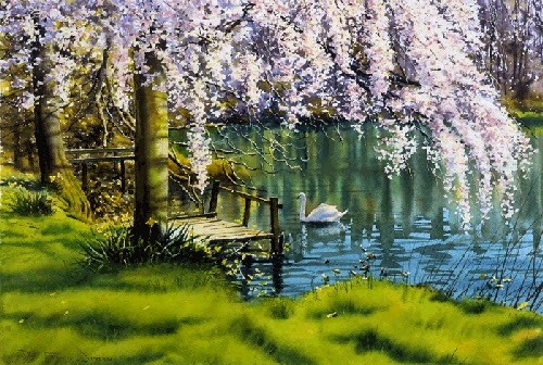 24-Blossom-Joe-Francis-Dowden-Photo-Realistic-Watercolour-Paintings-www-designstack-co