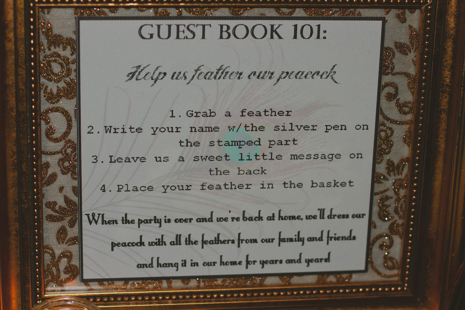 J. Krabbits INC. {diy peacock guestbook}