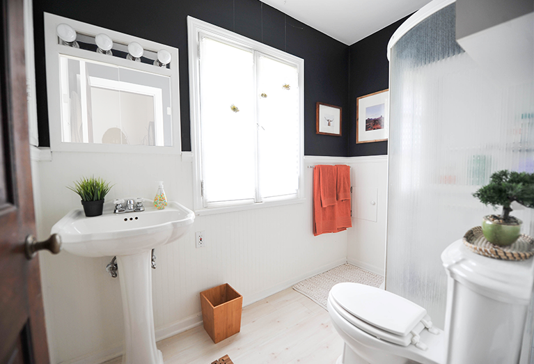 Before and After DIY Modern Bathroom Renovation