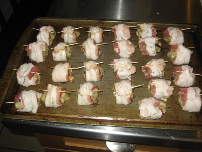 Cuban in the Midwest Stuffing Balls Wrapped in Bacon