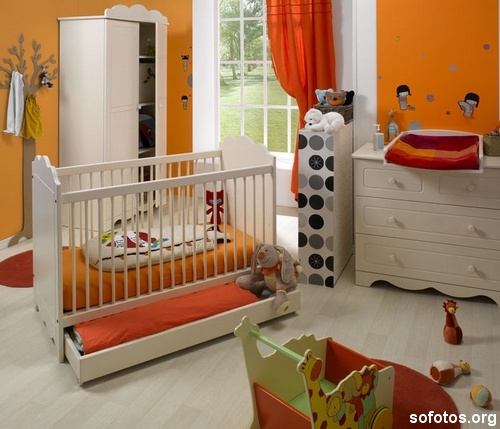 Inspira??o Decora??o D?VIDAS COM O QUARTO DO BEB?? Quarto De Bebe Laranja Com Amarelo ~ Inspira??o Decora??o D?VIDAS COM O QUARTO DO BEB??