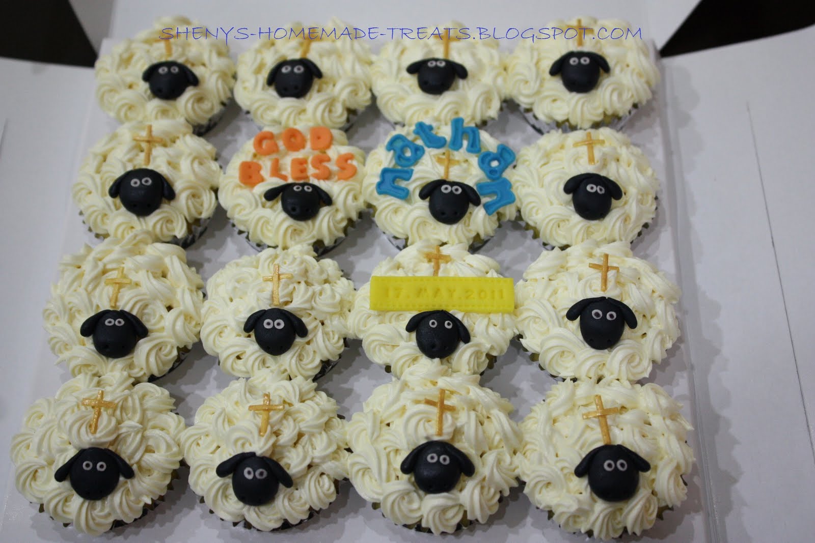 Sheny's Homemade Treats Little Lamb Baptism Cupcakes