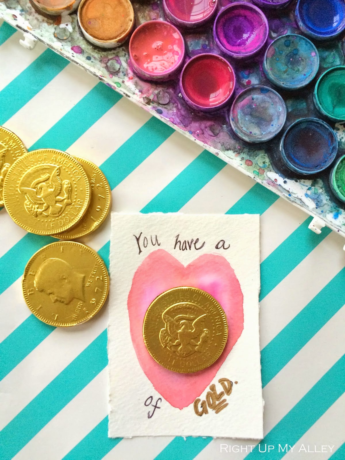 Right up my alley: Cute Valentine Card for Schoolmates