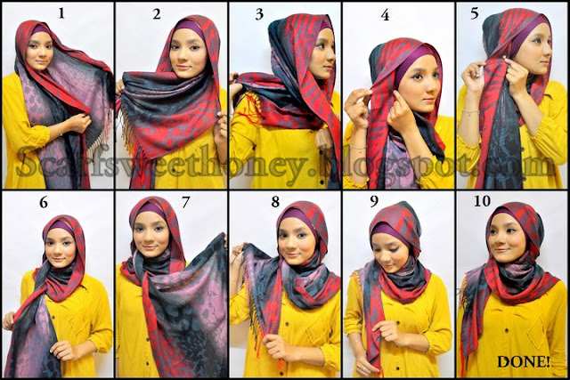 tutorial cara memakai jilbab lengkap terbaru 90 gaya - masuk-islam.com